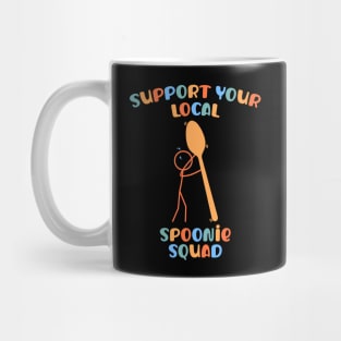 Colorful Support Your Local Spoonie Squad Mug